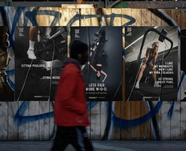 poster for new Assault Fitness campaign
